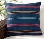Ani Striped Embroidered Outdoor Pillow
