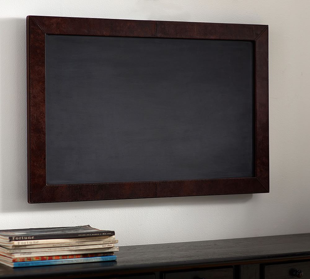 Personalized Saddle Leather Framed Chalkboard