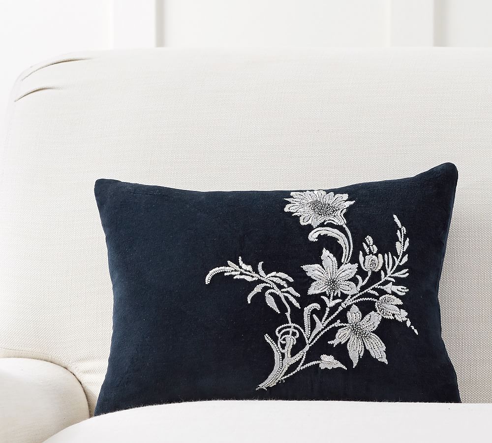 Monique Lhuillier Embroidered Pillow
