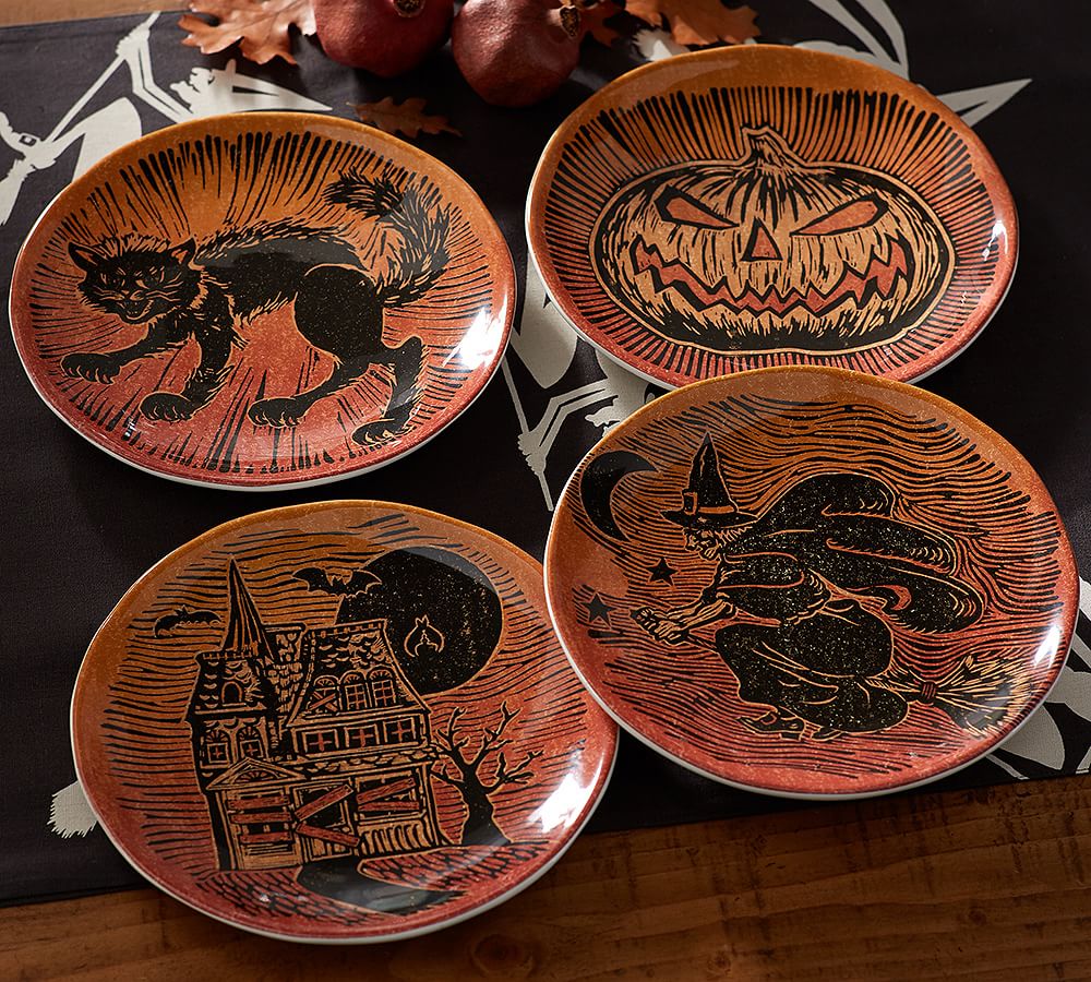 Pottery barn halloween on sale plates