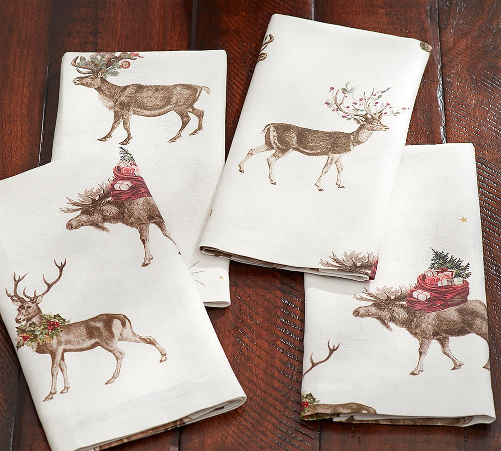 Silly Stag Napkin, Set of 4