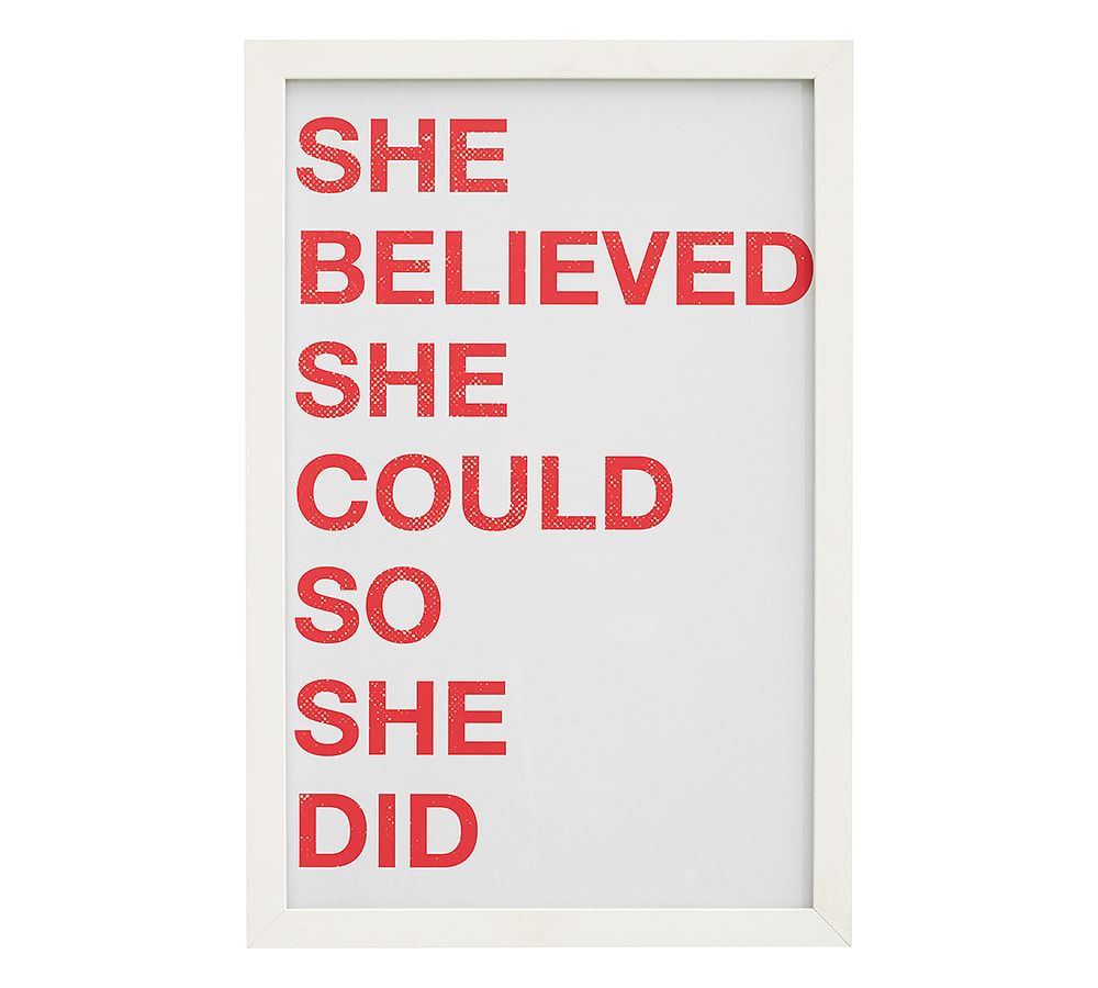 She Believed She Could So She Did Framed Print