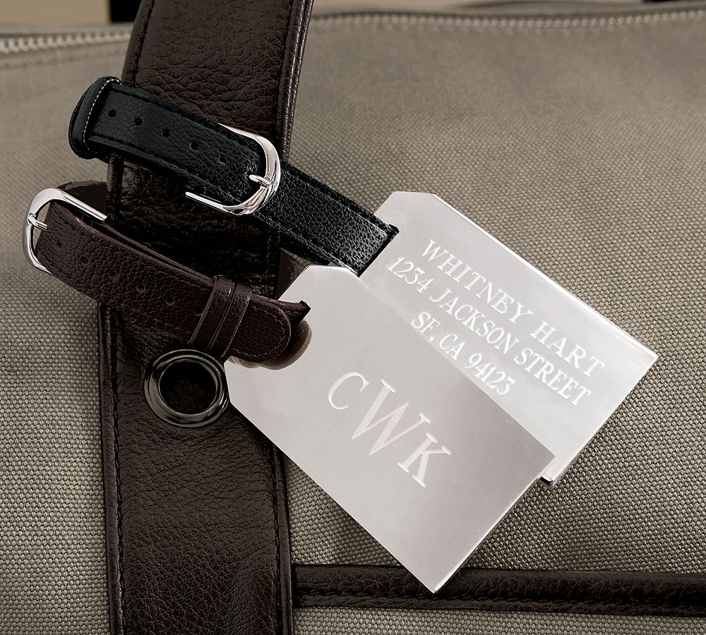 Silver-Plated Engravable Luggage Tag