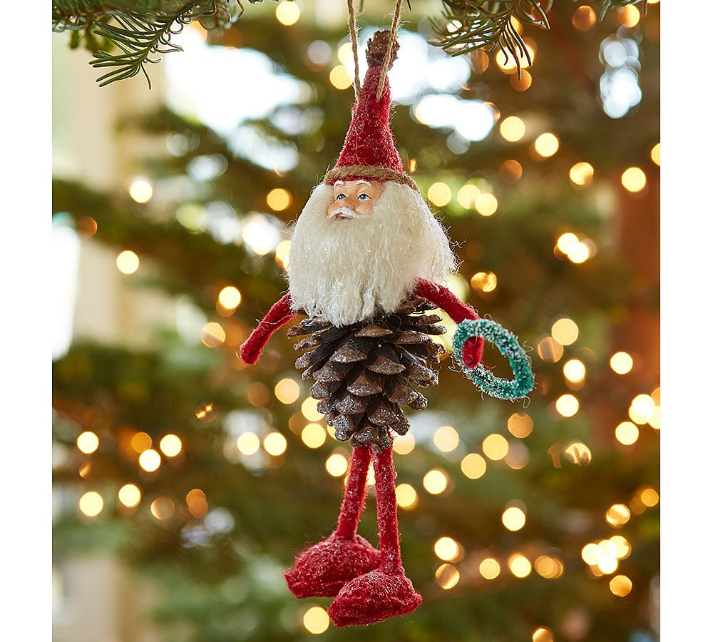 Red Pinecone Elf Ornament