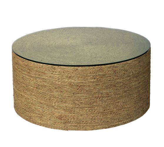 Dixon Seagrass Round Coffee Table (36") Pottery Barn