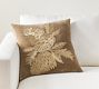 Metallic Embroidered Pinecone Pillow Cover