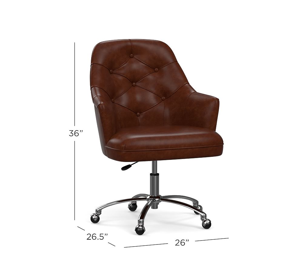 Everett upholstered discount swivel desk chair