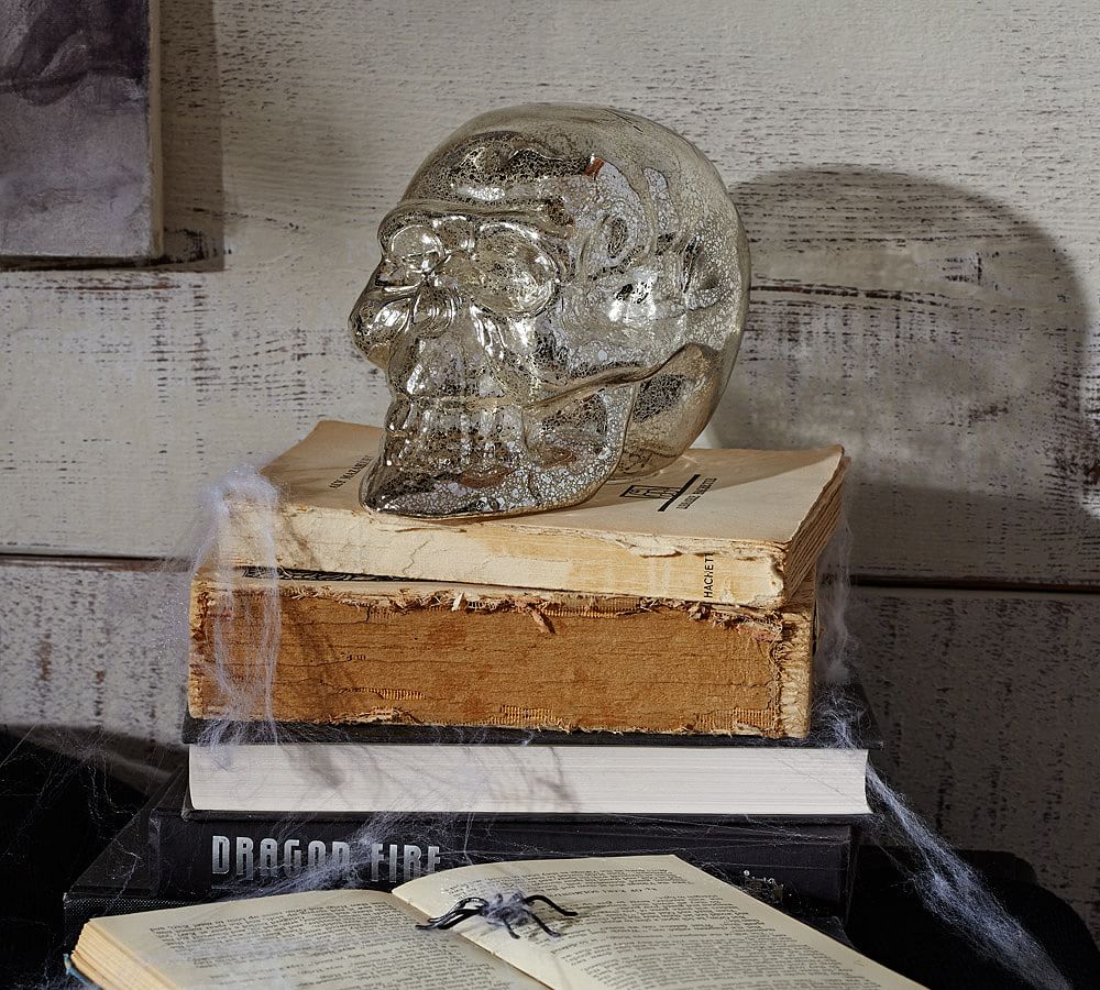Mercury Glass Skull