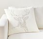 Metallic Embroidered Stag Pillow Cover