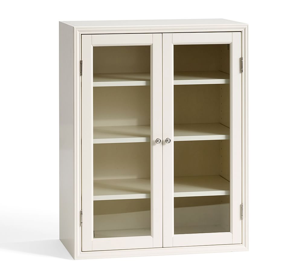 Sutton Glass Door Cabinet, White