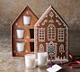 Classic Holiday Gingerbread House Votives - Set of 5