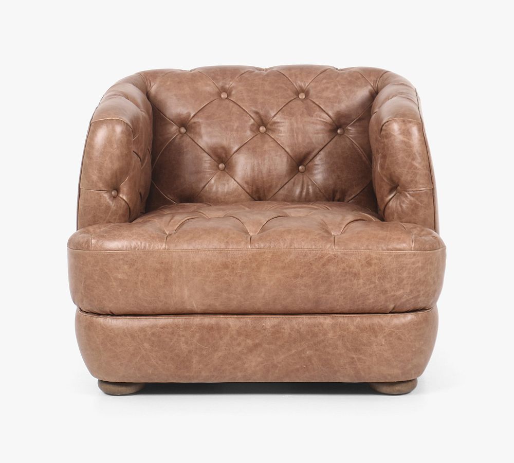 Hattie Tufted Leather Chair
