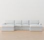 PB Comfort Roll Arm Slipcovered Double Chaise Sectional (135&quot;&ndash;170&quot;)