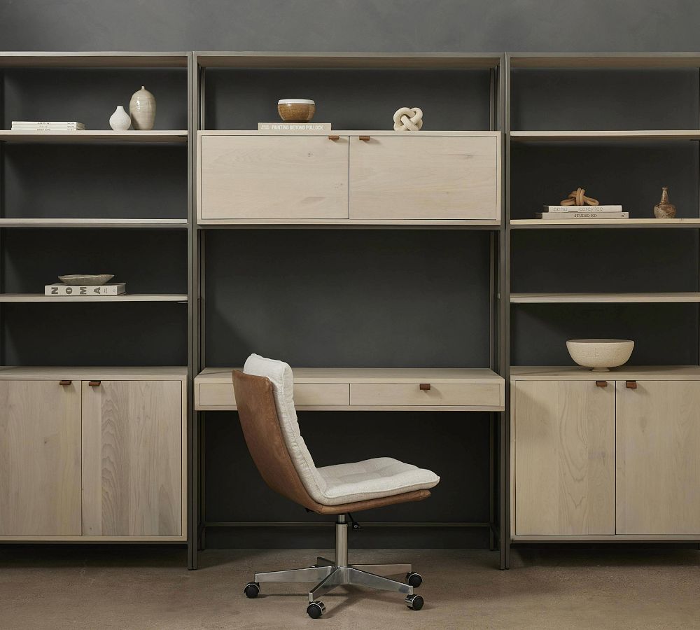 Graham Wall Desk with Bookcase Towers