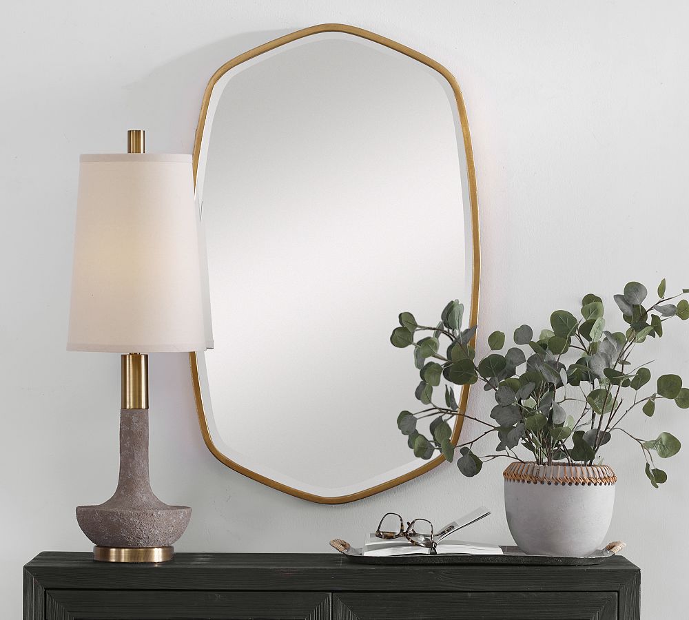 Oceano Gold Frame Wall Mirror 22&quot; x 36&quot;