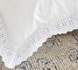 Eyelet Organic Percale Duvet Cover &amp; Shams