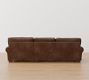 Turner Roll Arm Leather Chaise Sectional (111&quot;&ndash;133&quot;)