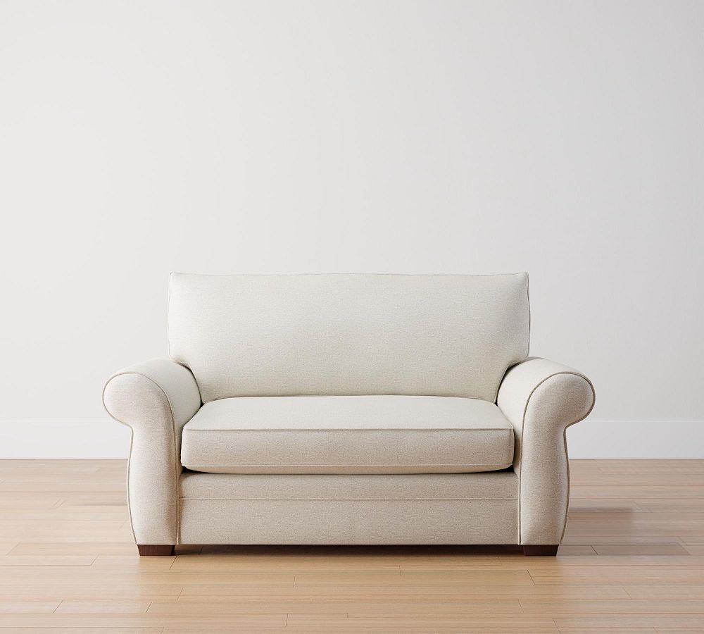 Pearce Roll Arm Upholstered Twin Sleeper Sofa with Memory Foam Mattress