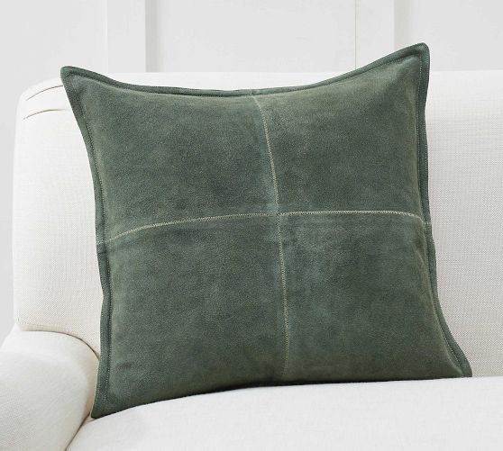 Pieced Suede Pillow