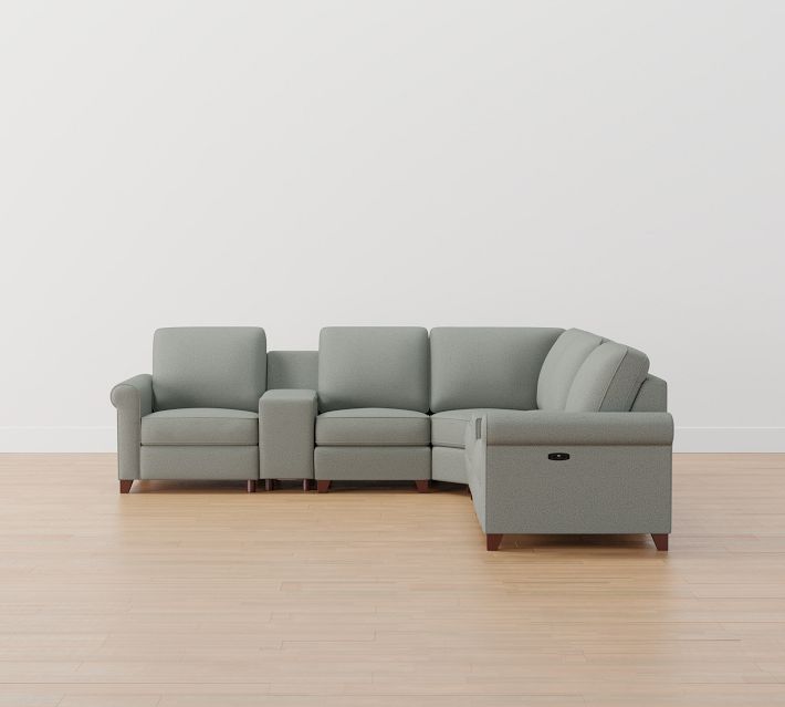 Cameron Roll Arm Power Reclining LShaped Sectional (109"123