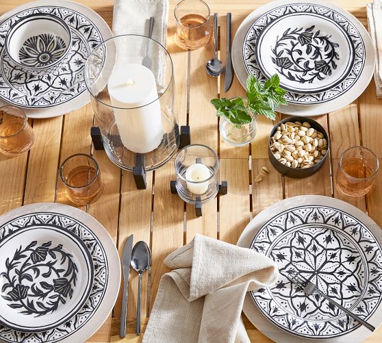 Marrakesh Outdoor Melamine 12-Piece Dinnerware Set