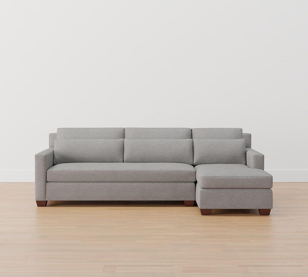 York Square Arm Deep Seat Chaise Sectional