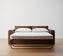 Carmel Wide Arm Leather Wood Base Sleeper Sofa (86&quot;)