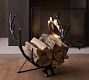 Bronze Antler Fireplace Log Holder