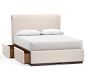 Chesterfield Non-Tufted Platform Bed with Footboard or Side Storage