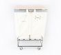 Large Elevated Canvas Laundry Basket with Wheels