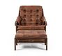 Callum Leather Chair with Ottoman