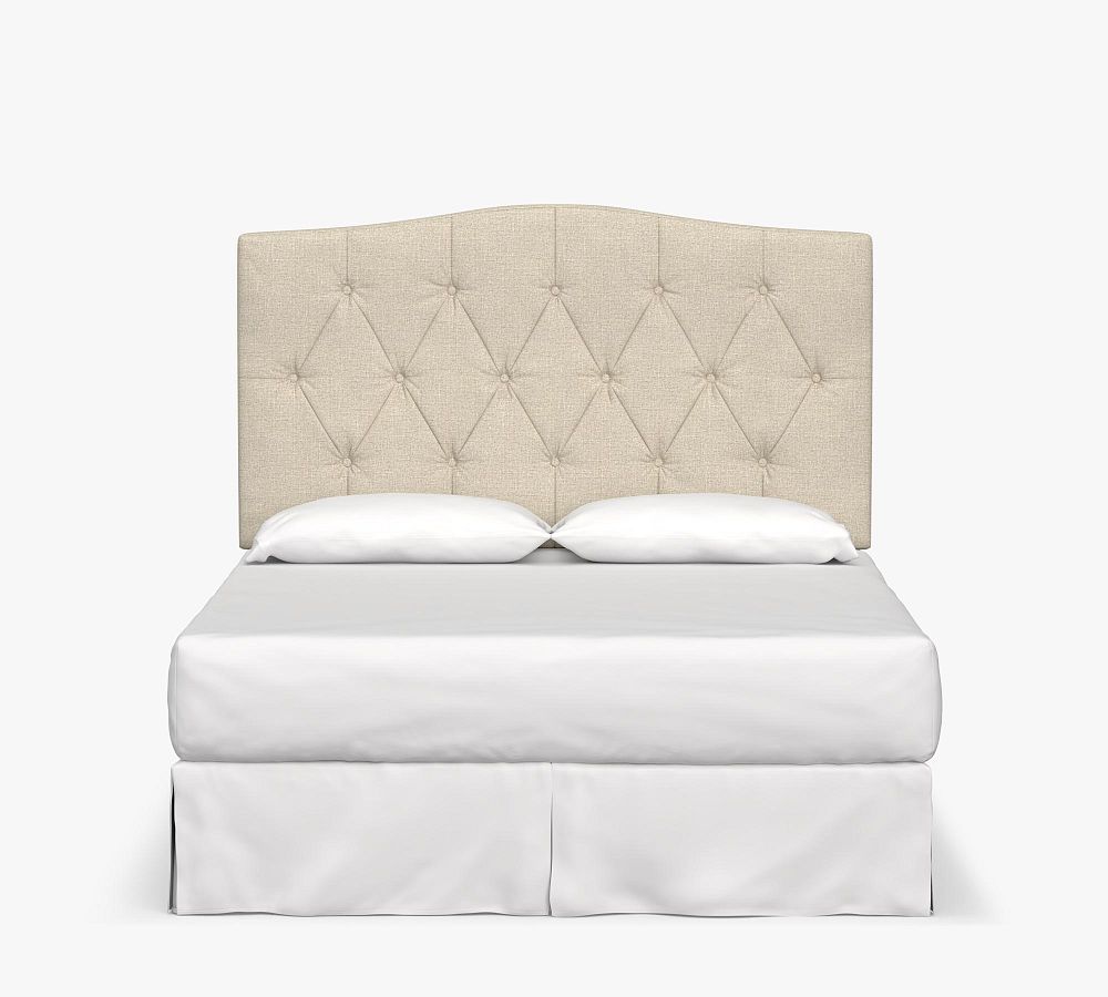 Elliot curved deals tufted upholstered bed