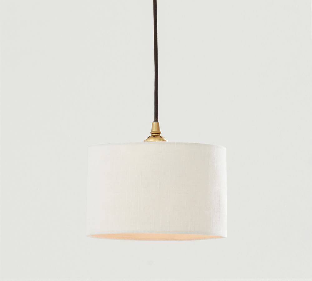 Linen drum 2024 pendant light