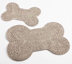 Woven Bone Shaped Pet Mat | Pottery Barn