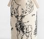 Rustic Forest Embroidered Cotton/Linen Wine Bag