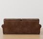 Turner Roll Arm Leather Sleeper Sofa (64&quot;&ndash;88&quot;)