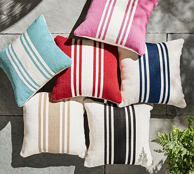 Striped pillows sale pottery barn