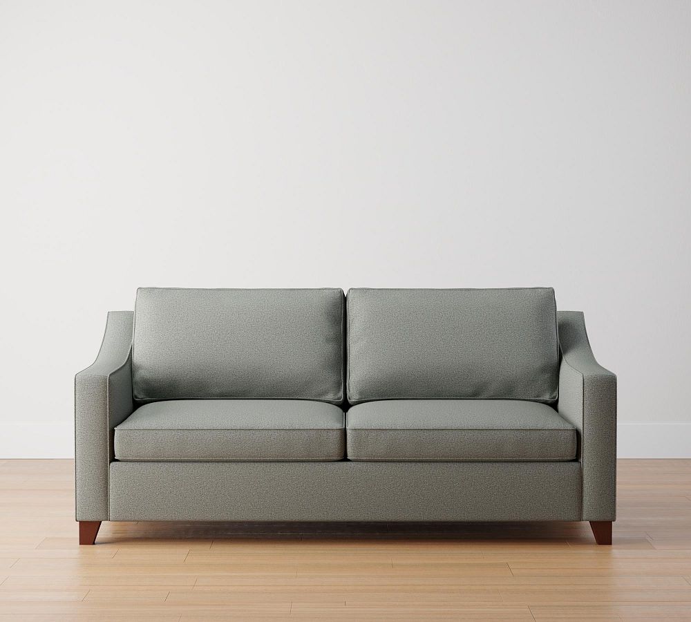 Cameron Slope Arm Upholstered Sleeper Sofa with Memory Foam Mattress