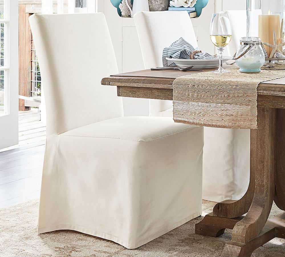 PB Comfort Square Slipcovered Dining Chair