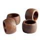 Chateau Handcrafted Acacia Wood Napkin Rings - Set of 4