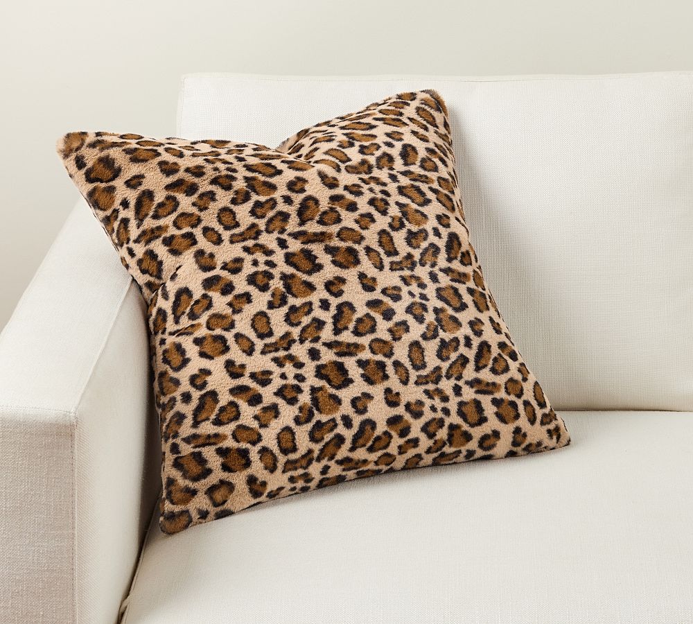 Faux Fur Cheetah Pillow | Pottery Barn