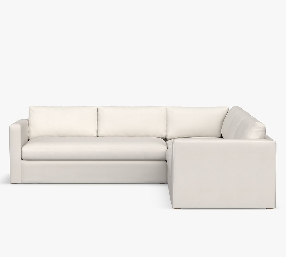 Jake Slipcovered L-Shaped Outdoor Sectional (110&quot;)