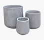 Axel Lightweight Concrete Footed Tulip Planters, Set of 3