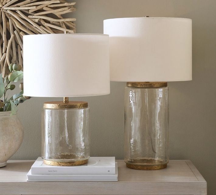 Dalton Recycled Glass Table Lamp | Pottery Barn