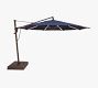 13' Round Carmela Cantilever LED Outdoor Patio Umbrella with Base