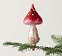 Mercury Glass Mushroom Christmas Tree Clip - Set of 5