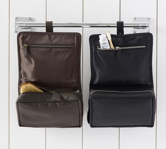 Grant Leather Hanging Travel Toiletry Bag | Pottery Barn