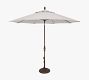 9' Round Fira LED Outdoor Patio Umbrella - Aluminum Tilt Frame