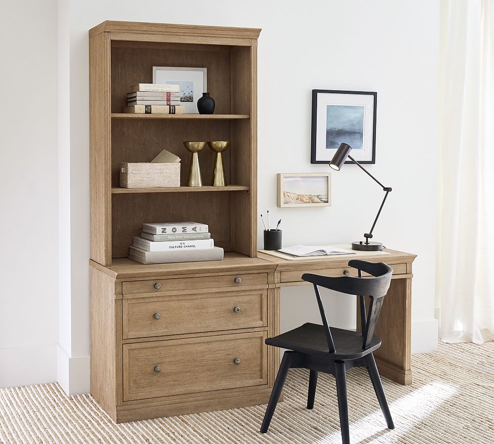 Livingston Writing Desk &amp; Lateral File Cabinet Bookcase (70&quot;)