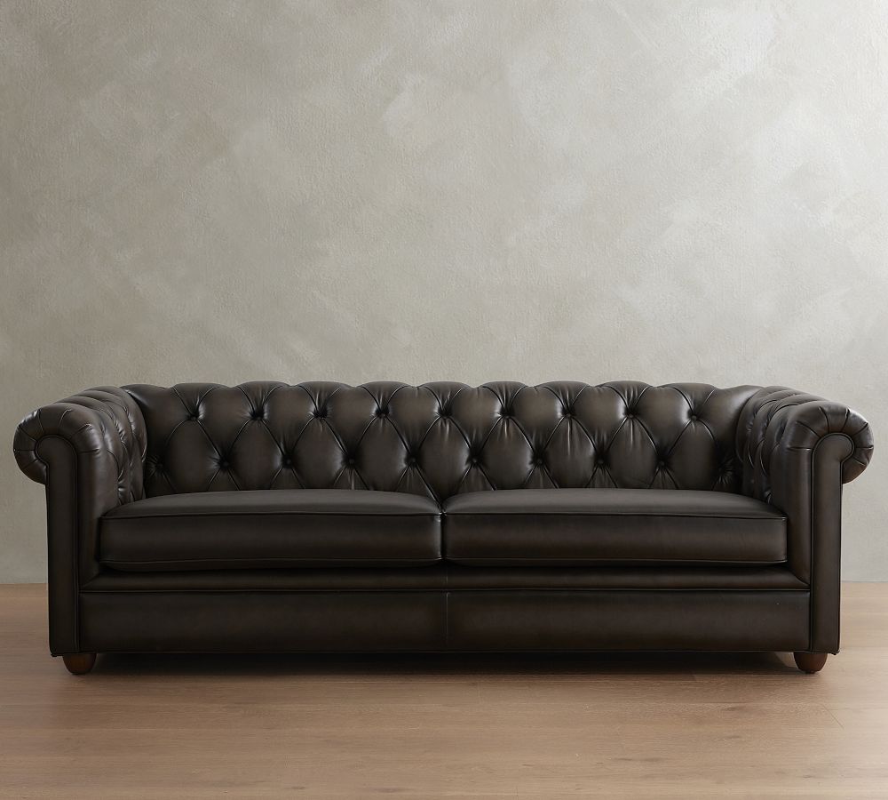 Chesterfield Leather Sofa (65&quot;-96&quot;)